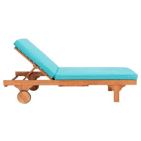 Safavieh Newport Chaise Lounge Chair, Natural & Aqua PAT7022Q